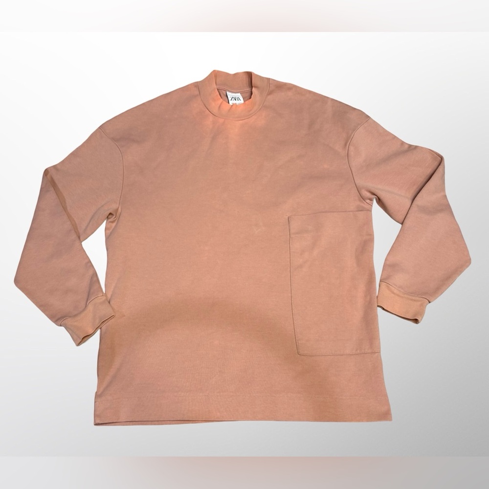 Zara Coral Long Sleeve Top